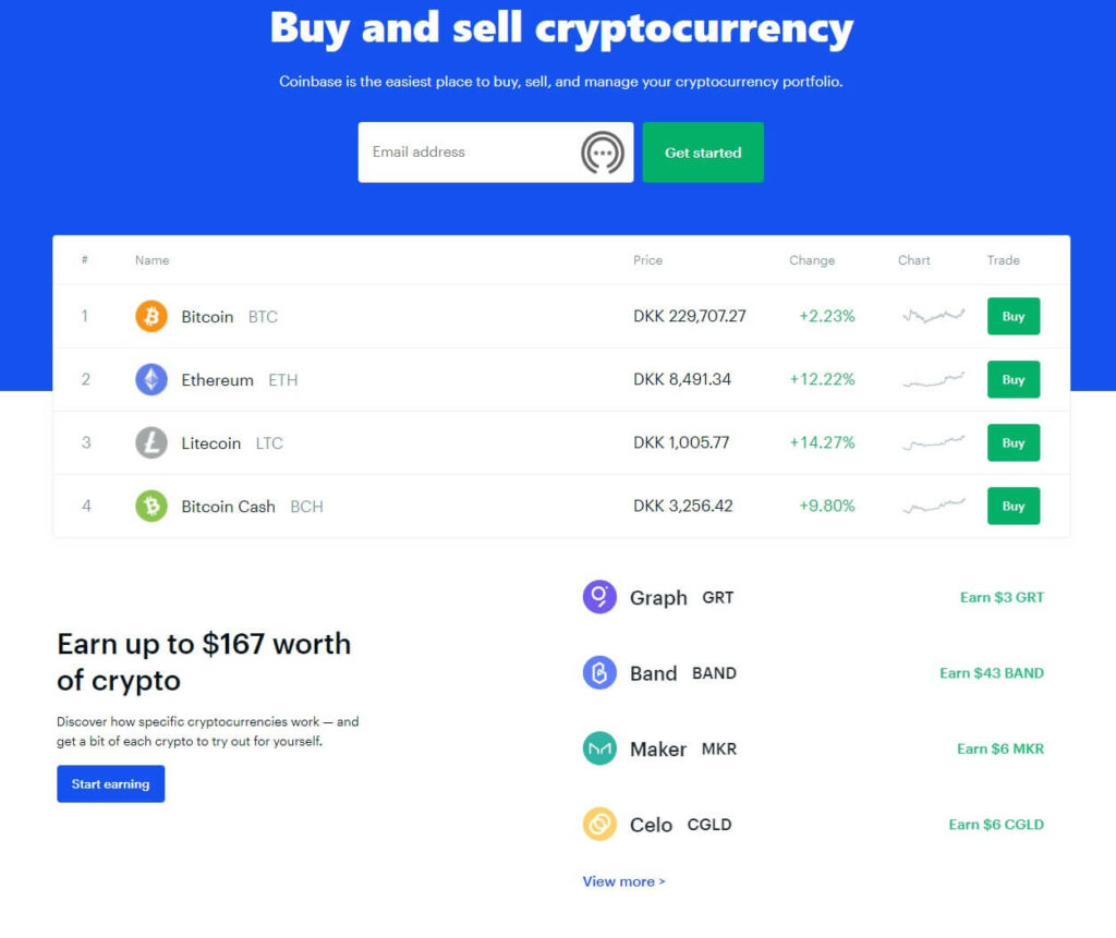 Buy and sell - coinbase info